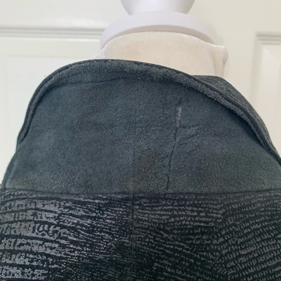 Vtg 80s Black Leather Jacket, Puff Sleeves, Sz S - Picture 10 of 13